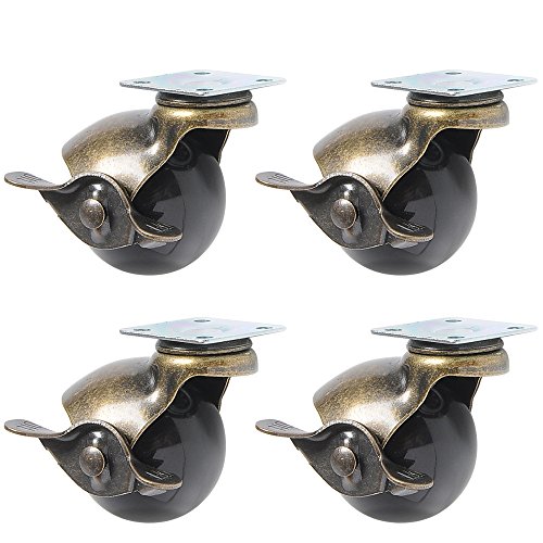 Ruedas giratorias (1.5"in(40mm), Ball Caster + Brake)