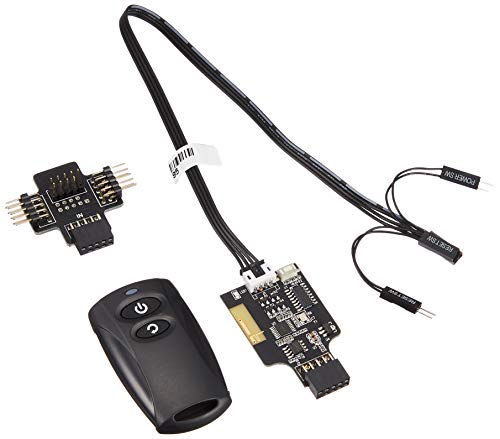 Silverstone SST-ES02-USB - Interruptor de Control 2,4G inalámbrico para Encender/Resetear el Ordenador, USB 2.0 9-Pines