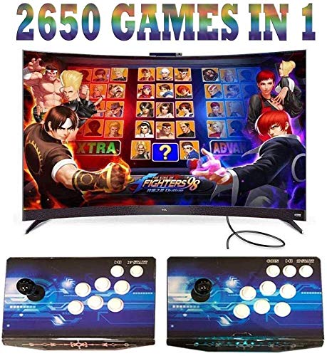 SOAR Arcade Game Console,Consola Arcade Consola de Videojuegos de 3D y 2D, 2 Jugadores Multijugador Home Arcade Console 4000 Juegos Todos en 1 Doble Stick Botones de diseño Power HDMI VGA