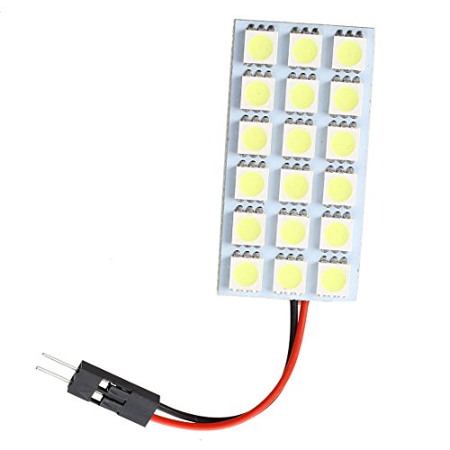 SODIAL(R) Panel 18 5050 SMD LED Lampara Luz Interior del Coche Adaptador T10/BA9S/Feston