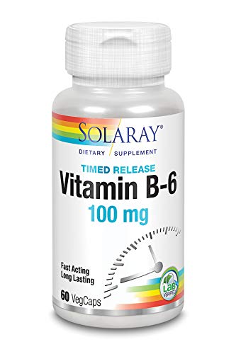 Solaray Vitamin B-6 100mg | 60 VegCaps