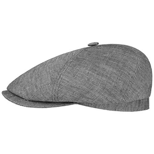 Stetson Gorra Gatsby de Lino Brooklin by veranogorra Newsboy (L (58-59 cm) - Gris)