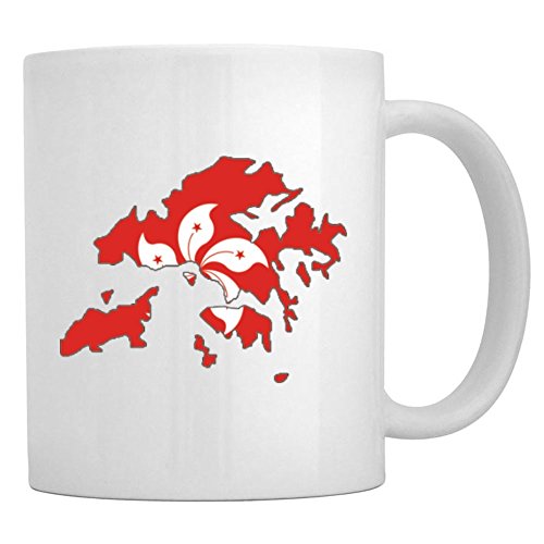 Teeburon Hong Kong Country Map Color Simple Taza