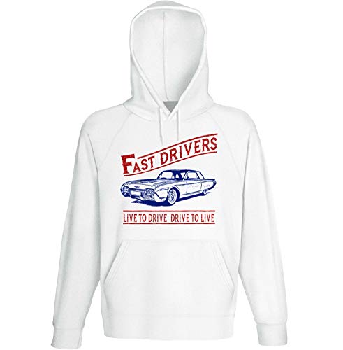 Teesandengines Ford Thunderbird 1961 Legendary Driver Red Sudadera con Capucha Size Large