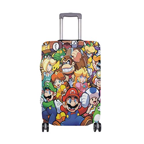 The Legend of Zelda Mario Smash Bros Funda de Equipaje de Viaje Protector de Maleta Fundas de Equipaje Lavables