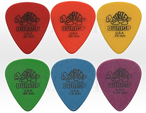 Tortex Standard, 418 - Púas para guitarra y bajo, 6 unidades