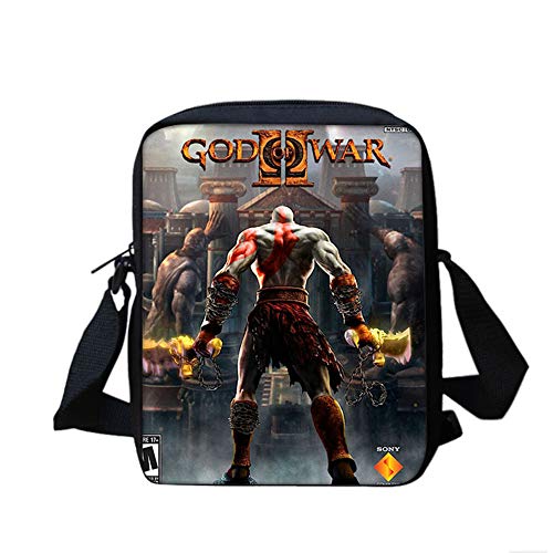 Unisex God of War School Bag Buena relación Calidad-Precio por Dinero Bolsos pequeños sobre el Hombro Lona de Moda Bolso Bandolera Mochila de Cuero PU God of War Mochila de Lona