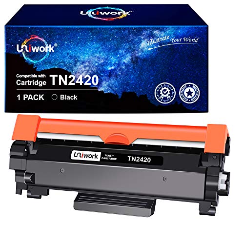 Uniwork Compatible para Brother TN2420 TN-2420 (con Chip) Cartucho Toner para Brother HL-L2310D HL-L2350DW HL-L2370DN HL-L2375DW DCP-L2510D DCP-L2530DW MFC-L2710DN MFC-L2710DW MFC-L2730DW MFC-L2750DW