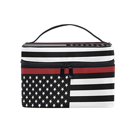 Us Black Flag Organizador Bolsa de Cosméticos Bolsas Neceseres de Maquillaje Estuche de Aseo de Tocador para Mujeres Señoras Niñas