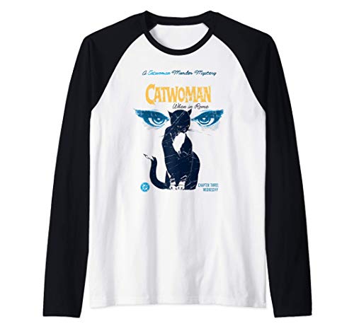 US DC Catwoman Cover Rome 01 Colour Camiseta Manga Raglan