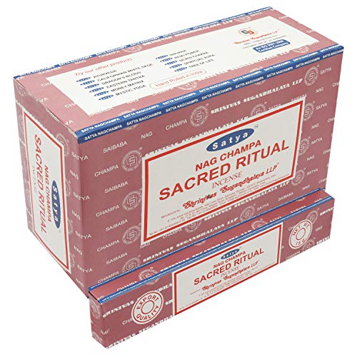 Varillas de incienso Satya Nag Champa, muchos aromas, 12 unidades de 15 g, SACRED RITUAL