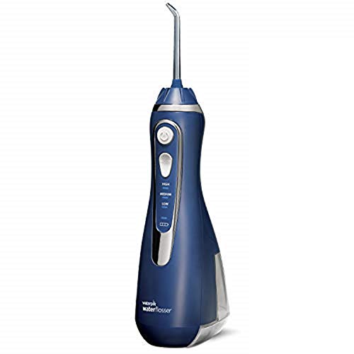 Waterpik WP-563EU Irrigador Bucal Recargable Irrigador Dental Portátil, Color Azul