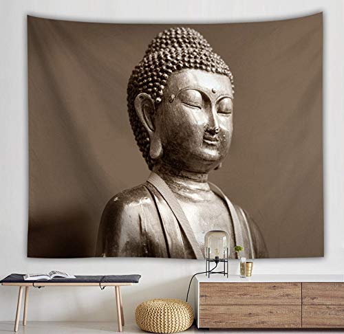 WERT Tapiz de Buda, Alfombra Bohemia de Pared, Tela para Yoga, Manta para Dormir, Tapiz de decoración del hogar, A6, 73x95cm