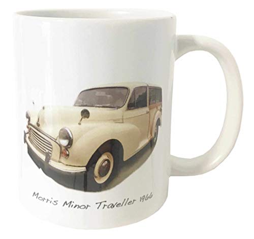 Witherden's Workshop Taza clásica de coche – Morris Menor Traveller (crema) 1966