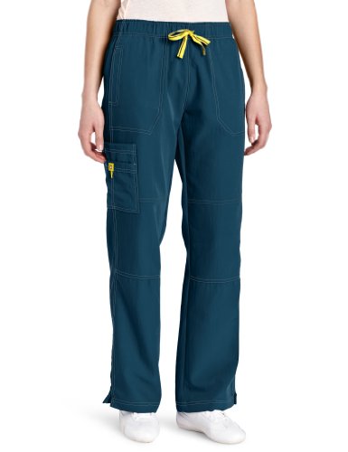 WonderWink - Pantalones cargo deportivo para mujer (4 estiramientos), color caribeño, mediano