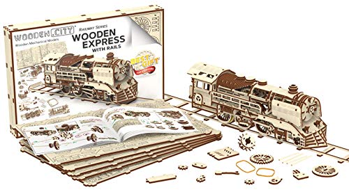 Woodencity- Express de Madera con railes Kit, Color (Wooden.City WR321)