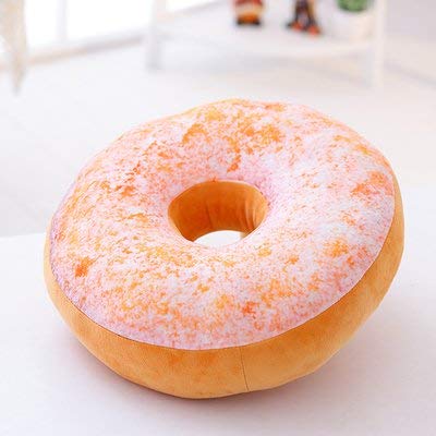 XGBDTJ The Donut Pillow 3D Cute Casual Chic Pillow Algodón Almohada Volver Cintura Almuerzo Comida Oficina Medio 60 Cm Dunkin Donuts (Color : Dunkin Donuts, Size : Mittel 60Cm)