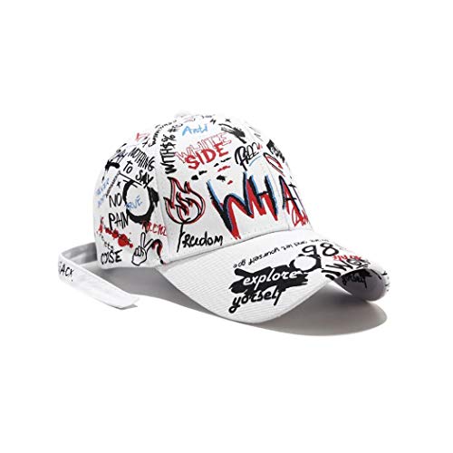 XibeiTrade Gorra de béisbol para hombre y mujer, diseño original de graffiti con correa larga