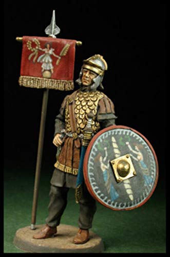 XINGCHANG 1/32 54Mm Guerrero Romano con Base Y Escudo 54Mm Modelo De Resina De Juguete Figura De Resina En Miniatura Sin Montar Sin Pintar