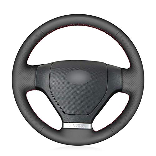 XQRYUB Cubierta del Volante del Coche de Cuero Negro, para Hyundai Tiburon 2003 2004-2008 Coupe 2002-2005 2006 2007 2008