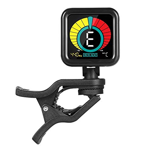 XuZeLii Afinador De Guitarra Clip Tuner Guitar Bass Violin Ukelele Chromatic Mode con Pantalla Colorida A Todo Color Adecuado para Varios Instrumentos Musicales (Color : Black, Size : One Size)