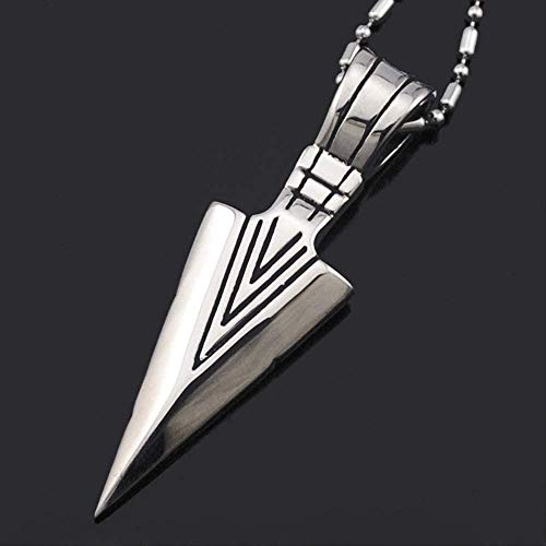 YANCONG Charm Darts High Polished Men s Arrow Head Colgante Collar de Cadena Joyas de Acero Inoxidable Bp922