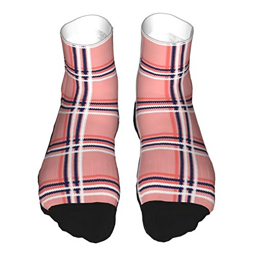 YudoHong Tartan Plaid Pattern Calcetines para Correr para Mujeres y Hombres - Crew Athletic Sock