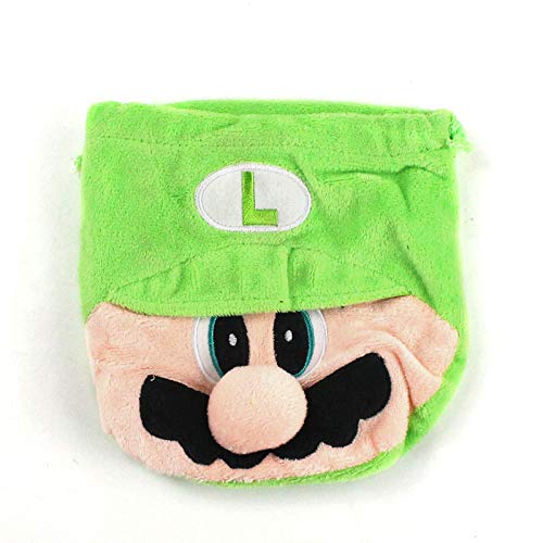 YUNDING Super Mario Peluches 16cm Super Mario Bros Luigi Plush Cordón Bolsas Moneda Bolso Bolso Bolso Bolsos para Niños Regalo