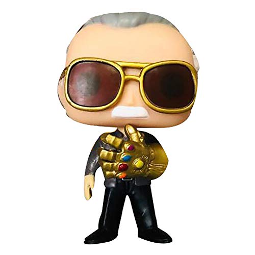 ZGRNB Funko Pop Avengers Series Hero Father Stan Lee Thanos Infinite Glove Shaking Head Figura Figura 10cm