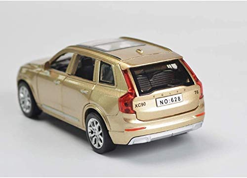 ZHANG Coche Volvo Vehículo Todoterreno 1:32 Modelo De Coche Simulación Aleación Sonido Y Luz Tirar hacia Atrás Seis Puertas Abiertas Juguete,Gold