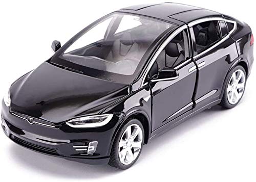 ZHANG Modelo De Coche Modelo A Escala Tesla Modelo De Fundición A Presión Modelo De Aleación Modelo De Juguete para Niños Colección Regalo Decorativo,Black