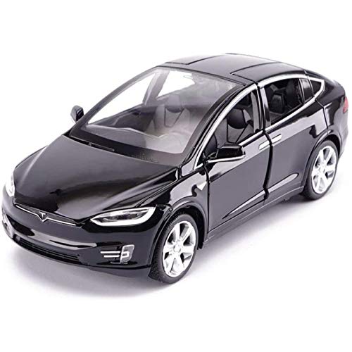 ZHANG Modelo De Coche Modelo Tesla Relación Modelo De Fundición A Presión Modelo De Aleación Modelo De Juguete para Niños Colección Adornos De Regalo Decorativos,Black