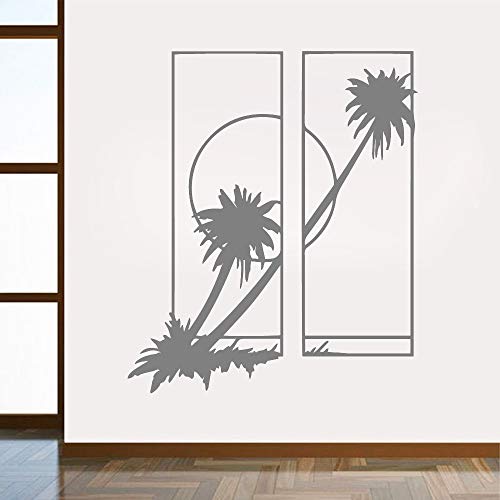 zhuziji Hot Coconut Tree Wall Sticker Accesorios de decoración del hogar para Sala de Estar Dormitorio Tatuajes de Pared Decoración para el hogar Pegatinas Mu WW-2 XL 57cm X 67cm