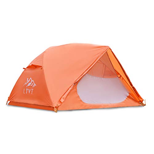 Zxr-Outdoor tent Roscloud Torre de construcción Tiendas al Aire Libre 2 Personas Ultra-Light Montañas Tiendas de campaña Lluvias (Color : Naranja)