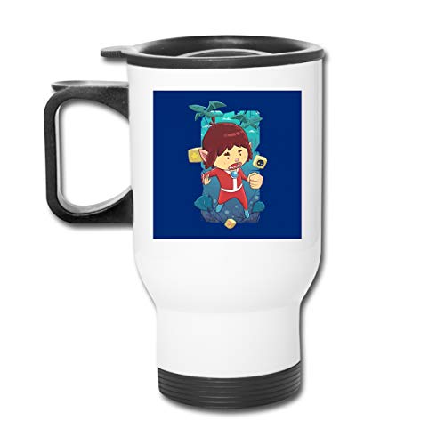 Alex Kidd in Miracle World - Taza de café de doble pared con tapa a prueba de salpicaduras para bebidas frías y calientes, 473 ml