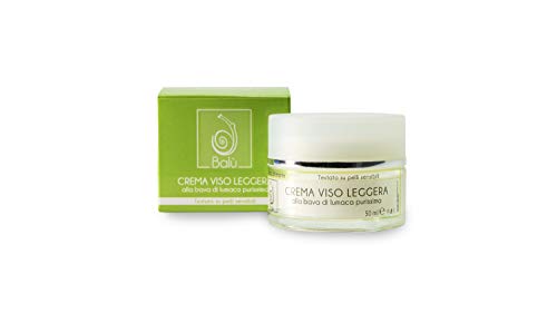 Balù – Crema facial ligera de baba de caracol purísima 100% – Extracto de caracoles de cría biológica fabricada en Italia – Producto testado sobre pieles sensibles