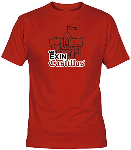 Camisetas EGB Camiseta Exín Castillos Adulto/niño ochenteras 80´s Retro (9-11 años, Rojo)