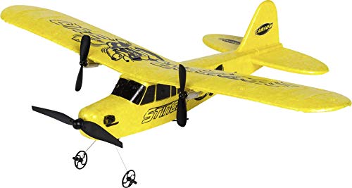 Carson 500505029 500505029 Stinger 340 2.4G RTF, Modelos de avión teledirigido, Incluye Pilas y Mando a Distancia, 100% Listo para Volar, Color Amarillo