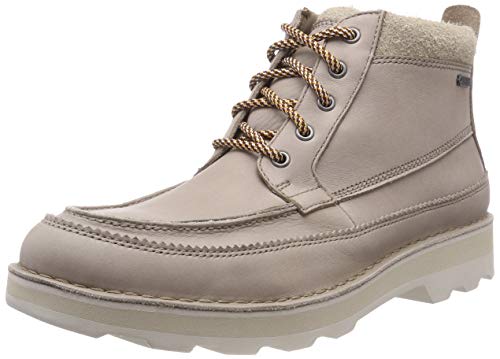 Clarks Korik Rise GTX, Botas Chelsea para Hombre, Gris (Desert Leather), 44.5 EU