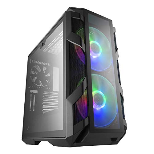 Cooler Master MasterCase H500M ARGB - Caja PC con Dos Ventiladores 200mm para Potente Flujo de Aire, 4 Paneles Cristal Templado, Soporte Avanzado, ATX