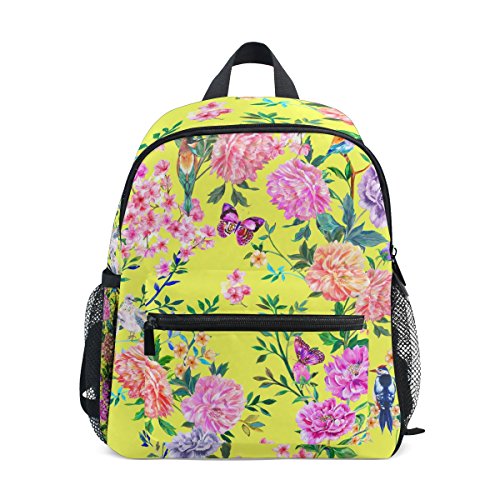 COOSUN Kinder y pájaros Florales Mini Mochila Kids Pre-School Bolsa Niño