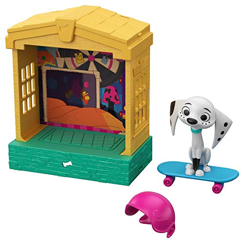 Disney 101 Dalmatian Street Casita para perros con figura Dolly y accesorios, juguete niños +5 años (Mattel GBM28)
