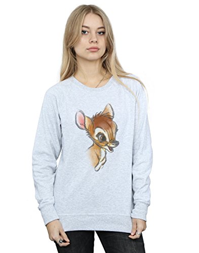 Disney Mujer Bambi Drawing Camisa De Entrenamiento Deporte Gris X-Large