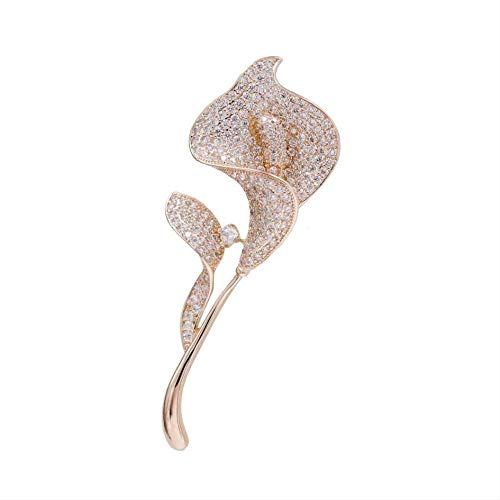 DODO.GOGO Elegante Micro-Set Zircon tulipán herraladura de Loto cárdigan suéter Oeste Montaje joyería Broche Personalizado