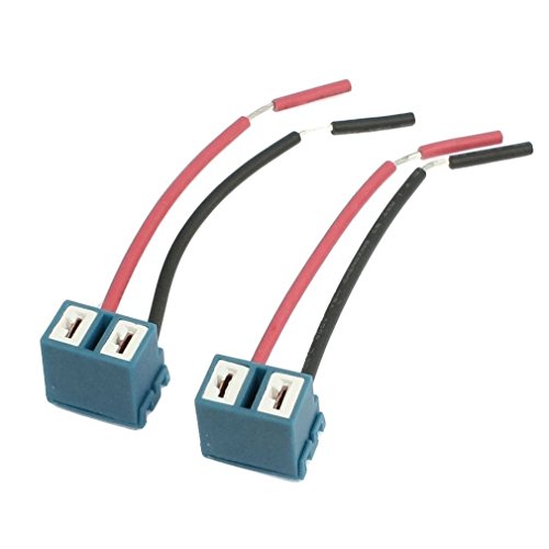 Enchufe - TOOGOO(R) 2pzs Enchufe de angulo H7 Arnes de cableado conector de lampara faro de extension de ceramica