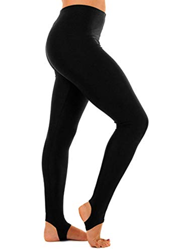 Eshoppingwarehouse - Leggings elásticos de Lycra para niñas Negro Negro (9-10 Años