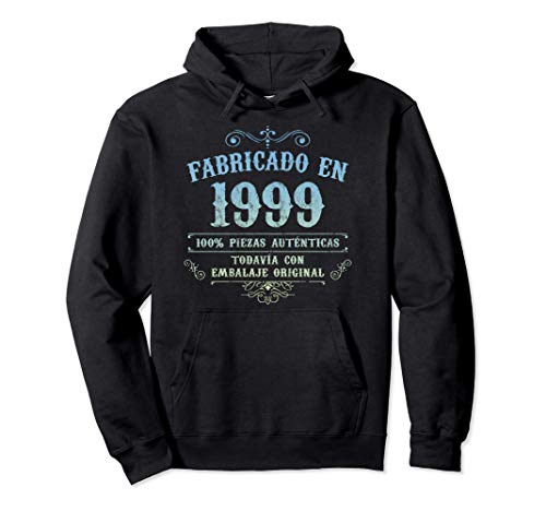 Fabricado En 1999 Vintage Original 22 Cumpleaños Sudadera con Capucha