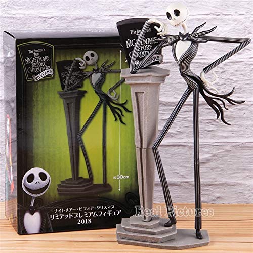 FFLSDR La Pesadilla Antes De Navidad Jack Skellington Figura 25th Aniversario PVC Figura De Acción Coleccionable Modelo De Juguete (Color : with Colourful Box)