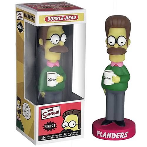 Funko Los Simpsons - Muñeco cabezón de Ned Flanders