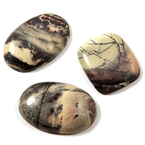 Gems&JewelsHub Porcelana Exotica Jasper Natural Gemstone 3 Pcs Lote Cabujón 99.35 CT LBD30